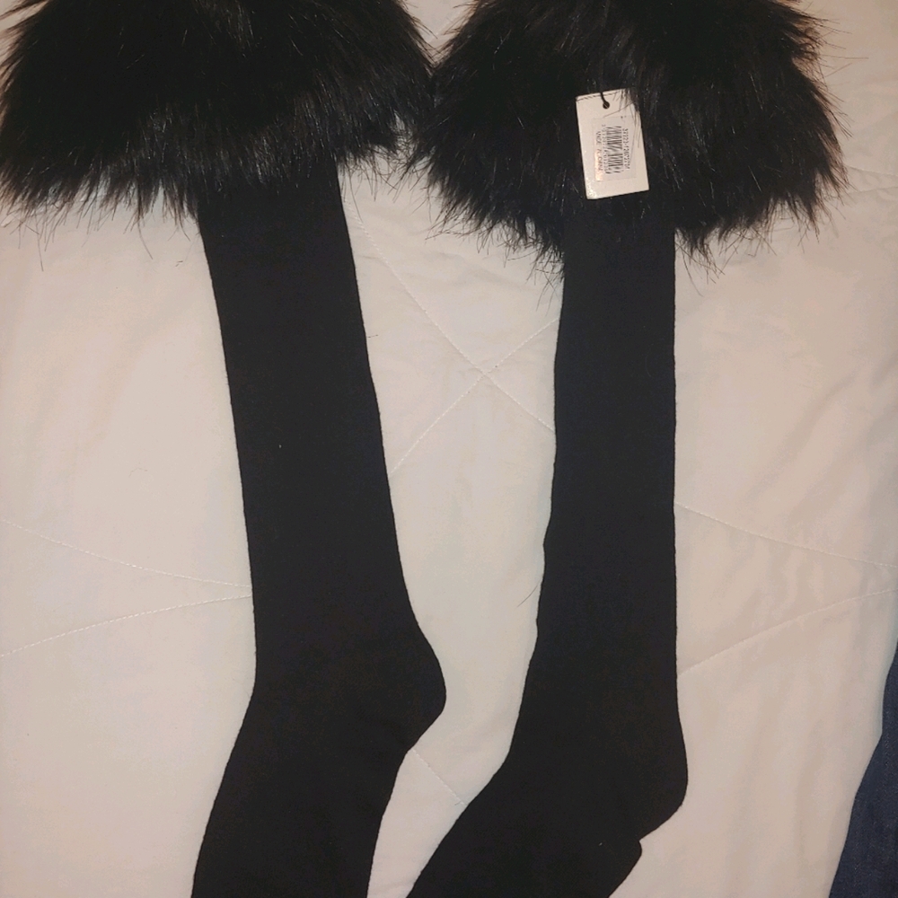 Faux Fur Cuff Boot Sox